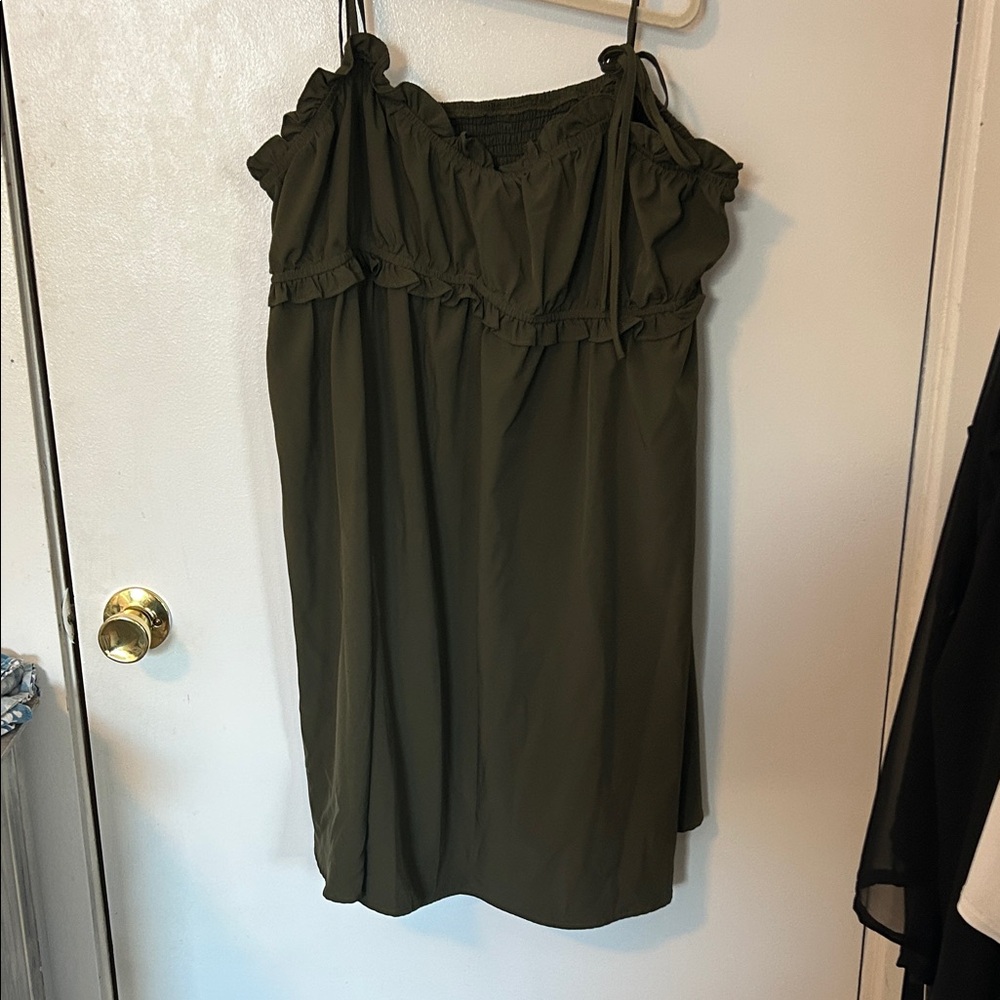 SHEIN Olive Green Mini Dress
